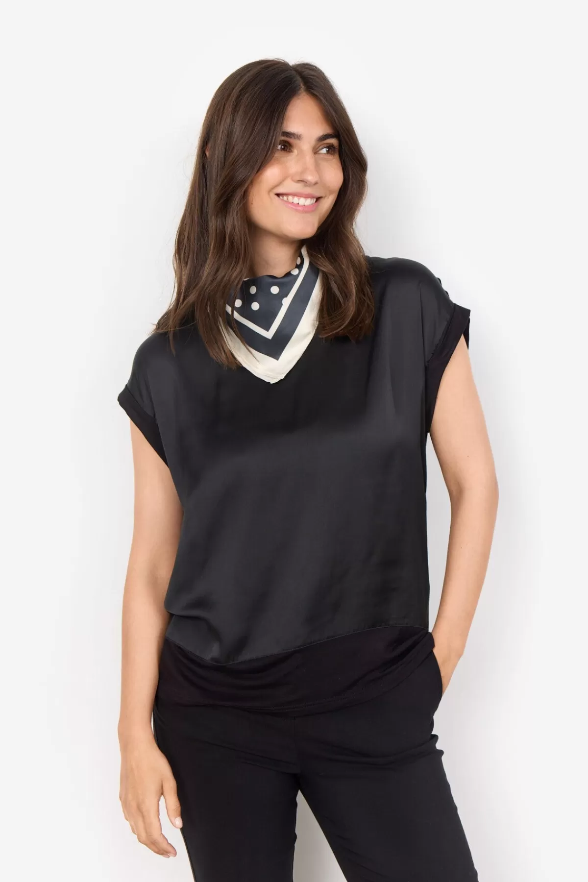 Soyaconcept Accessories-SC-FIE 1 Scarf Black