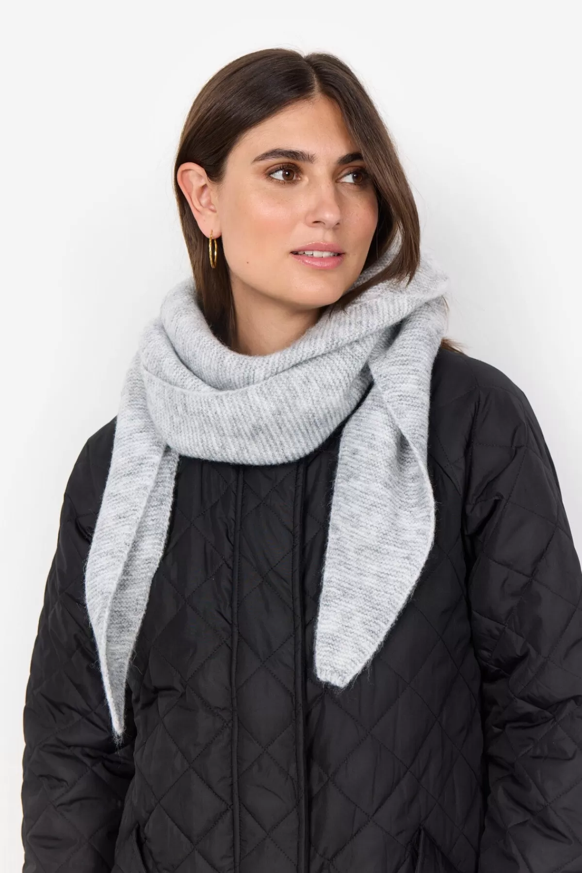 Soyaconcept Accessories-SC-FIVA 1 Scarf Light grey