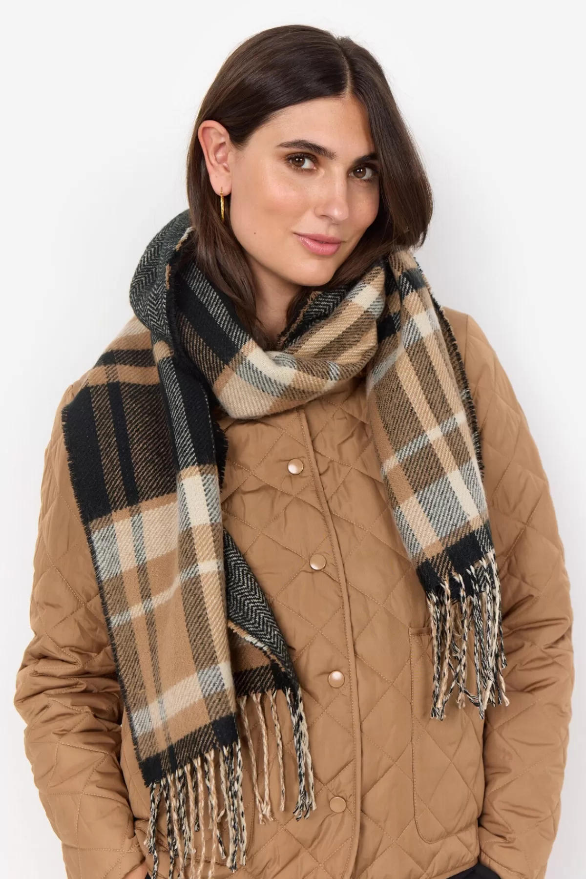 Soyaconcept Accessories-SC-FOREST 1 Scarf Camel