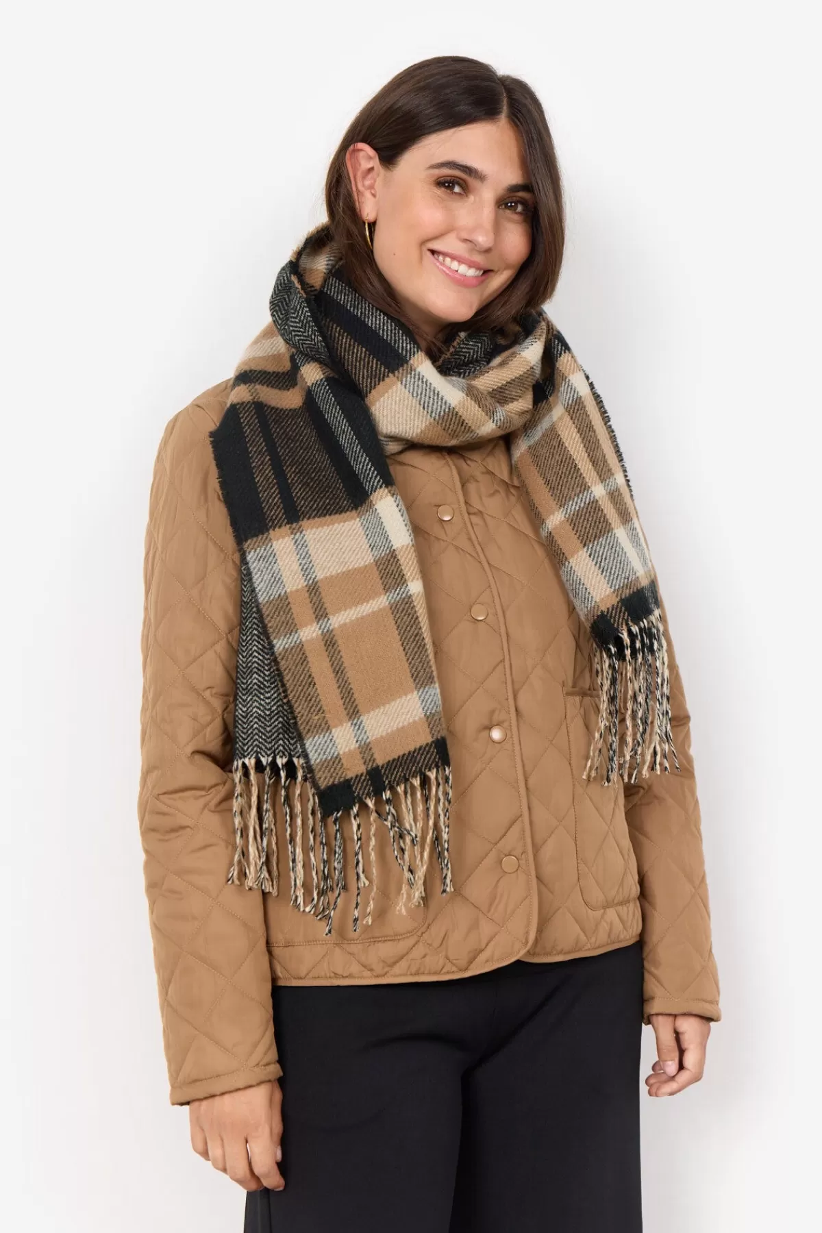 Soyaconcept Accessories-SC-FOREST 1 Scarf Camel