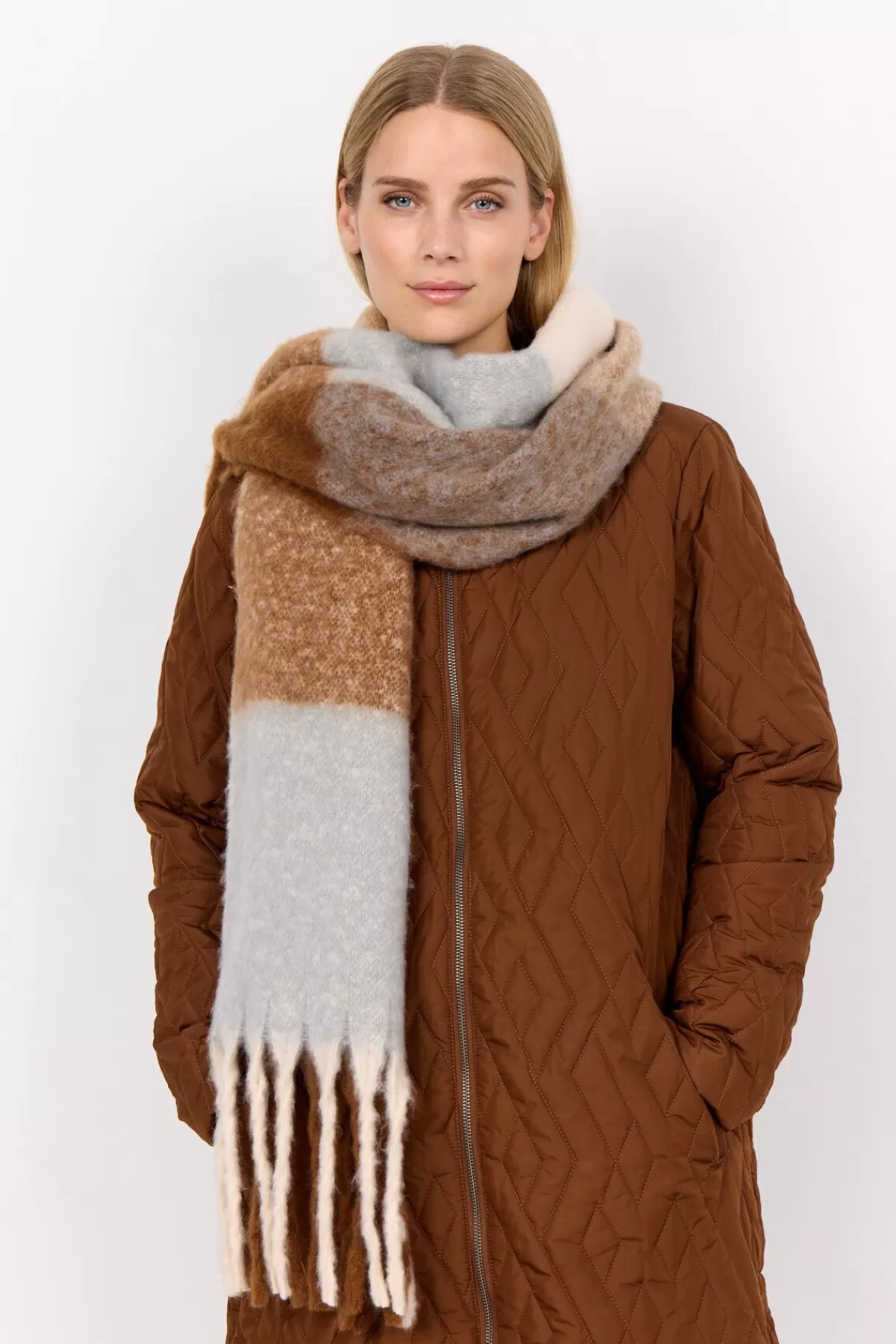 Soyaconcept Accessories-SC-FRANCE 1 Scarf Camel