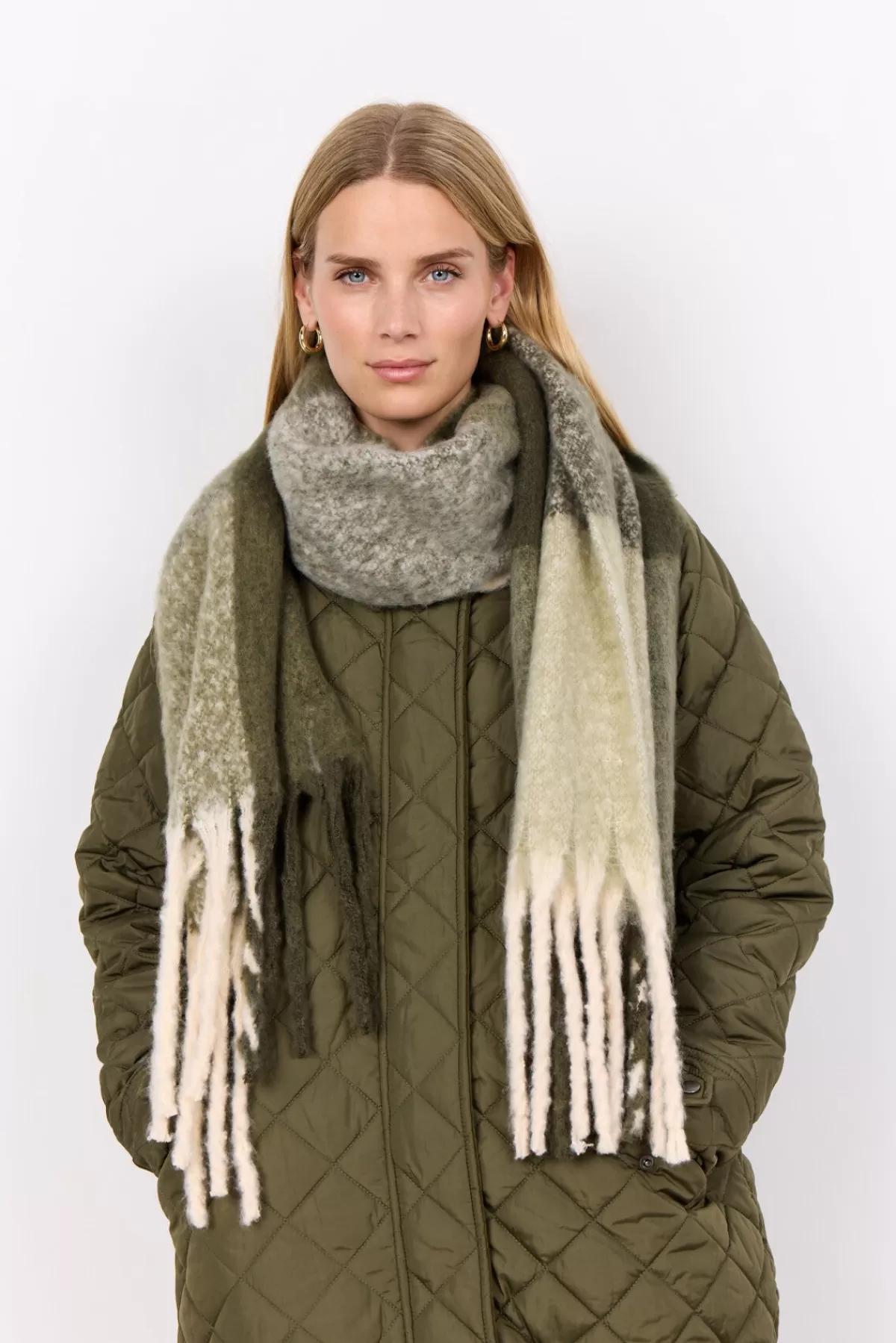 Soyaconcept Accessories-SC-FRANCE 1 Scarf Olive