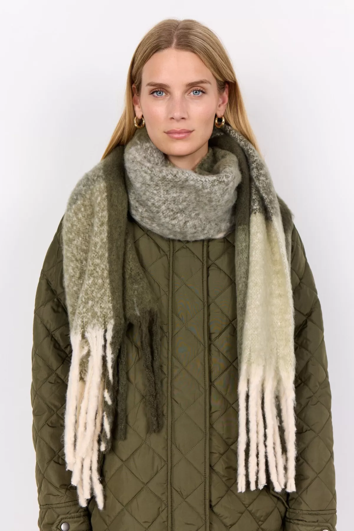 Soyaconcept Accessories-SC-FRANCE 1 Scarf Olive