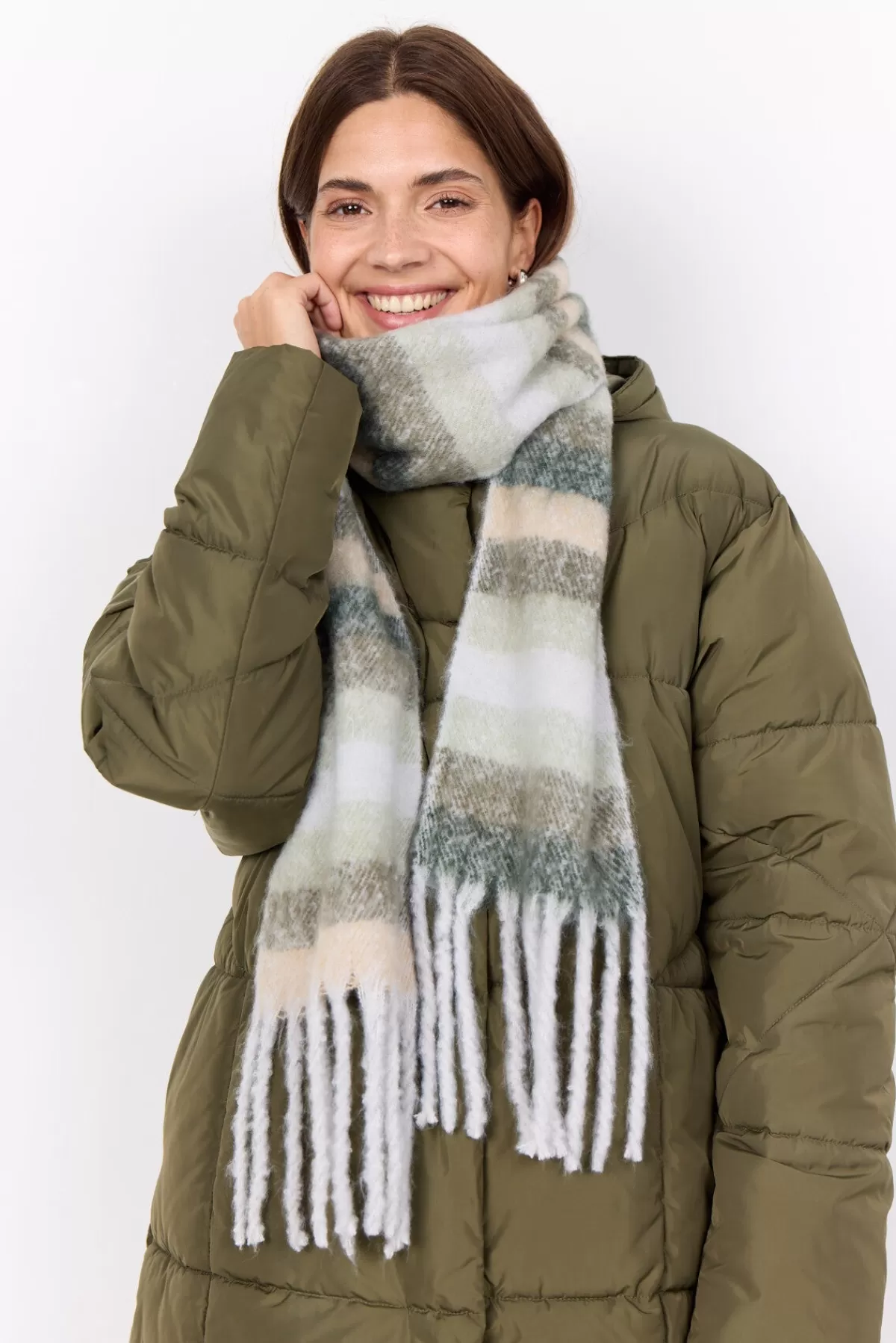 Soyaconcept Accessories-SC-FRIA 1 Scarf Olive