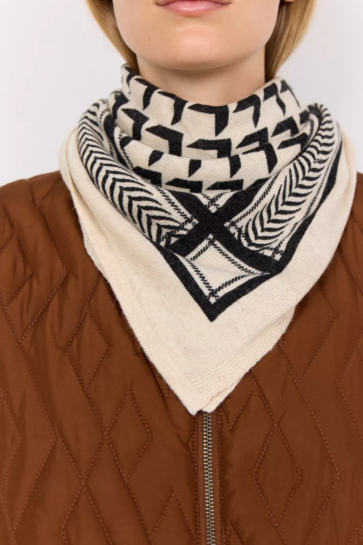 Soyaconcept Accessories-SC-KIRSA 9 Scarf Cream